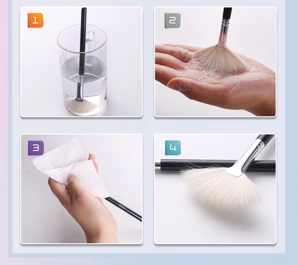 BEILI Pink Makeup Brushes High Quality Powder Foundation Blush Eyeshadow Make Up Brush Set Natural Hair косметика