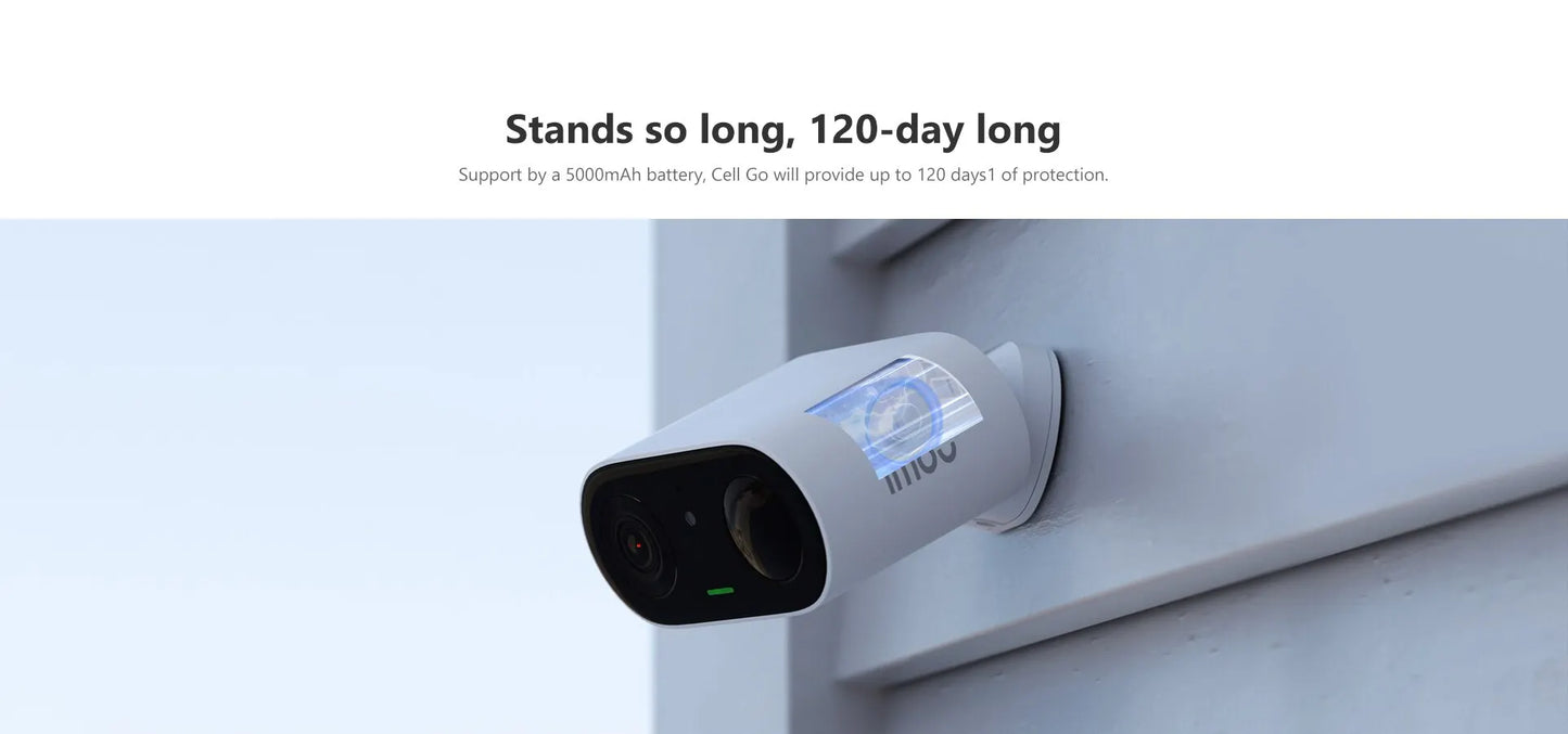 IMOU Cell Go with Solar panel Rechargeable Camera Wi-Fi Vlog feature Outdoor Surveillance Cameras PIR Human Detection IP65