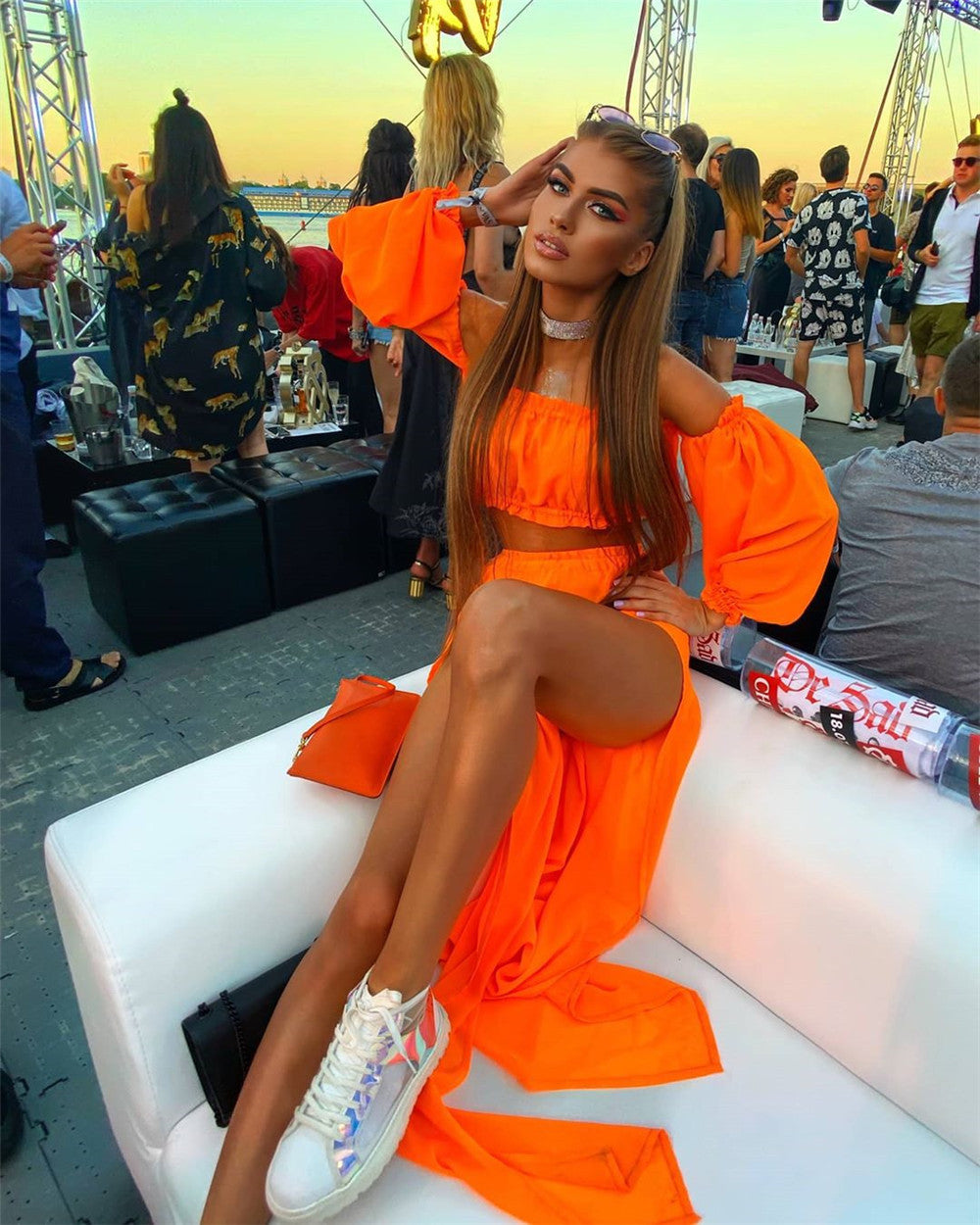 2021 Bikini Beach Cover Up Women Summer Ladies Bathing Suit Two Piece Dress Swimwear Swimsuit Beachwear 2Pcs Sets