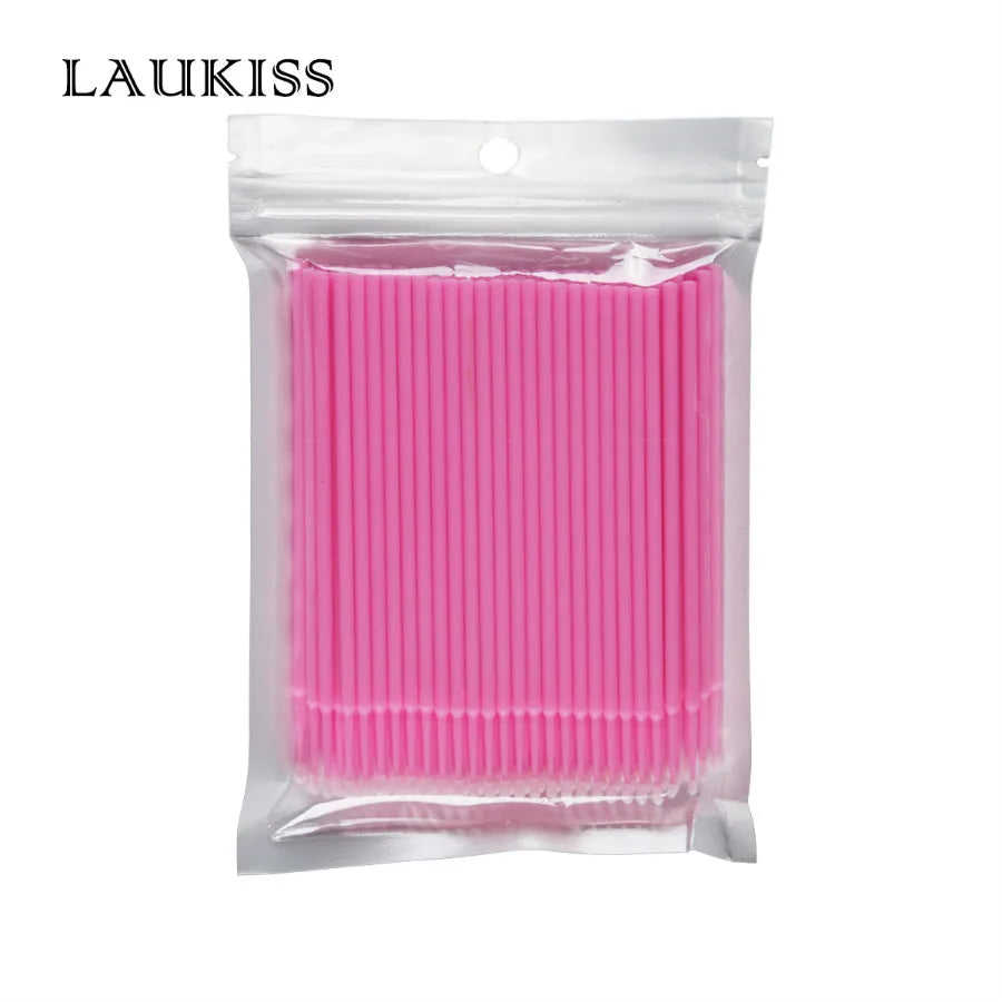 100pcs Micro make up brushes Eyelash Extension EyeLash Glue Brushes Lint Free Applicators Disposable MakeUp brushes Makeup Tools