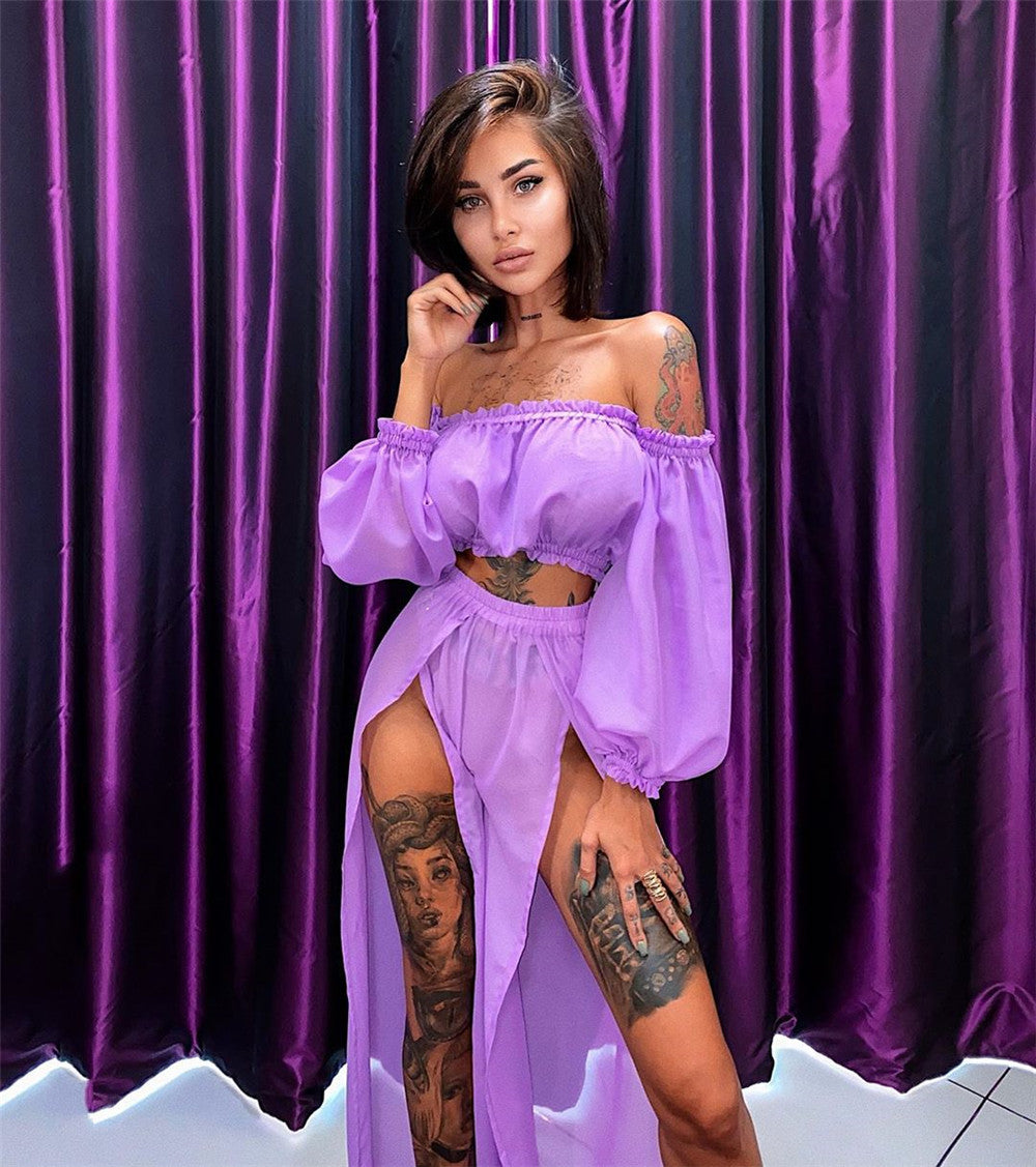 2021 Bikini Beach Cover Up Women Summer Ladies Bathing Suit Two Piece Dress Swimwear Swimsuit Beachwear 2Pcs Sets