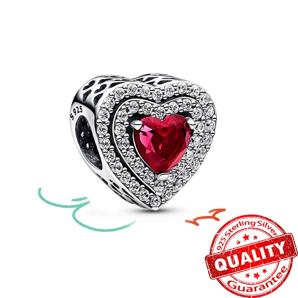 New Arrival 925 Sterling Silver Love You Mom Entwined Infinite Hearts Charm Fit Original Bracelet for Women Necklace DIY Jewelry