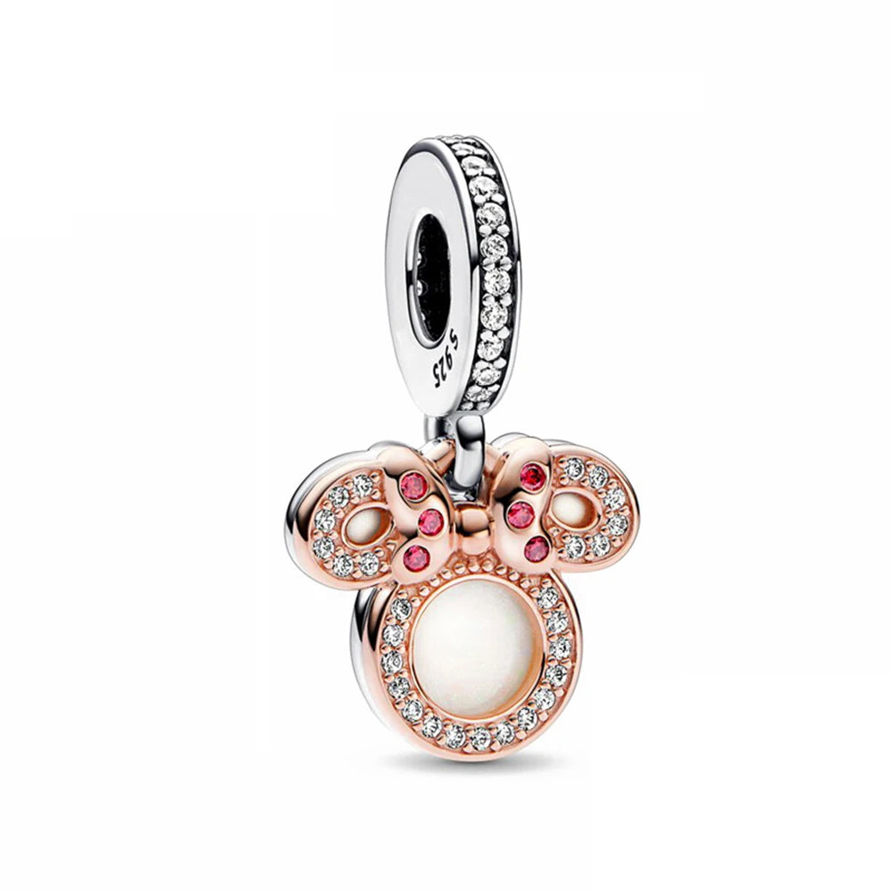 New 925 Sterling Silver Minnie Stitch Poker Vinnie Diy Bead Fit Original Charms Bracelets Jewerly Pandora Accessories Pendant