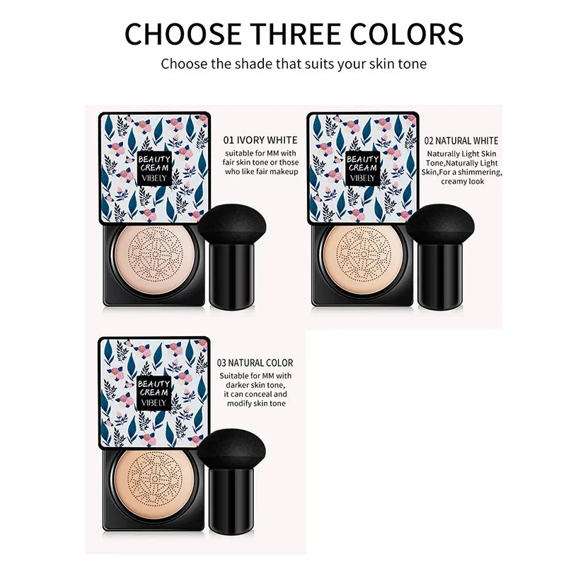 Mushroom Head Air Cushion Cc Cream Foundation Waterproof Facial Cosmetics Bright Make-up Women's Base Makeup Korean New