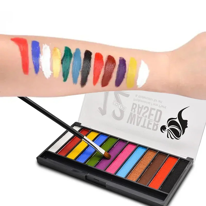 Face Body Painting Make Up Face Color Eye Shadow Easy To Clean Makeup Body Paint Festival Halloween Makeup Body Paint  Wholesale