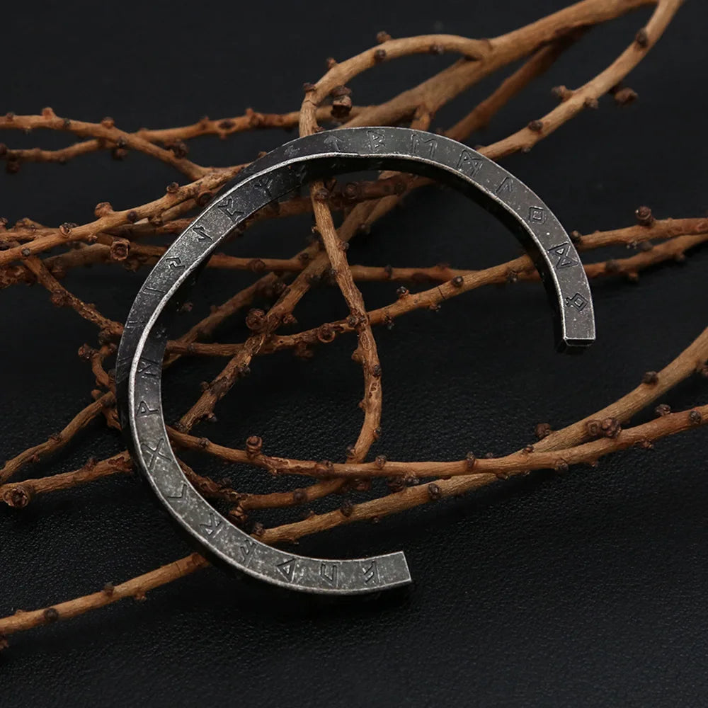 Fashion Vintage Mobius Bracelet For Men Women Stainless Steel Viking Rune Twist Cuff Bangles Jewelry Gifts Wholesale Adjustable