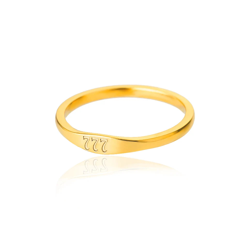 Lucky 11:11 Angel Number Rings for Women Stainless Steel Finger Ring Vintage Wedding Aesthetic Jewerly Gift anillos mujer