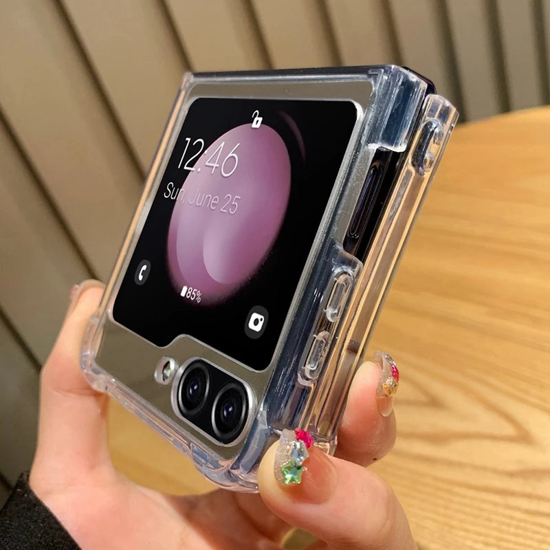 Make Up Mirror for Samsung Z Flip 3 4 5 Case Luxury Shockproof for Samsung Galaxy Z Flip 4 3 5 Z3 Z4 Flip4 Flip3 Slim Hard Cover
