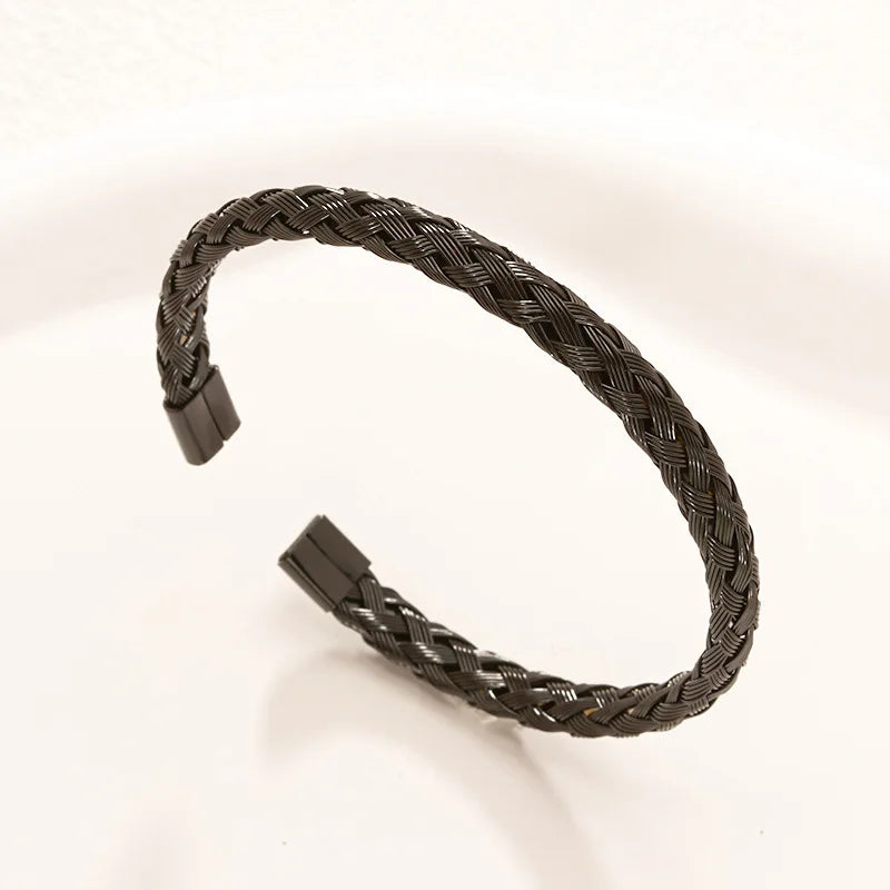 Fashion Vintage Mobius Bracelet For Men Women Stainless Steel Viking Rune Twist Cuff Bangles Jewelry Gifts Wholesale Adjustable
