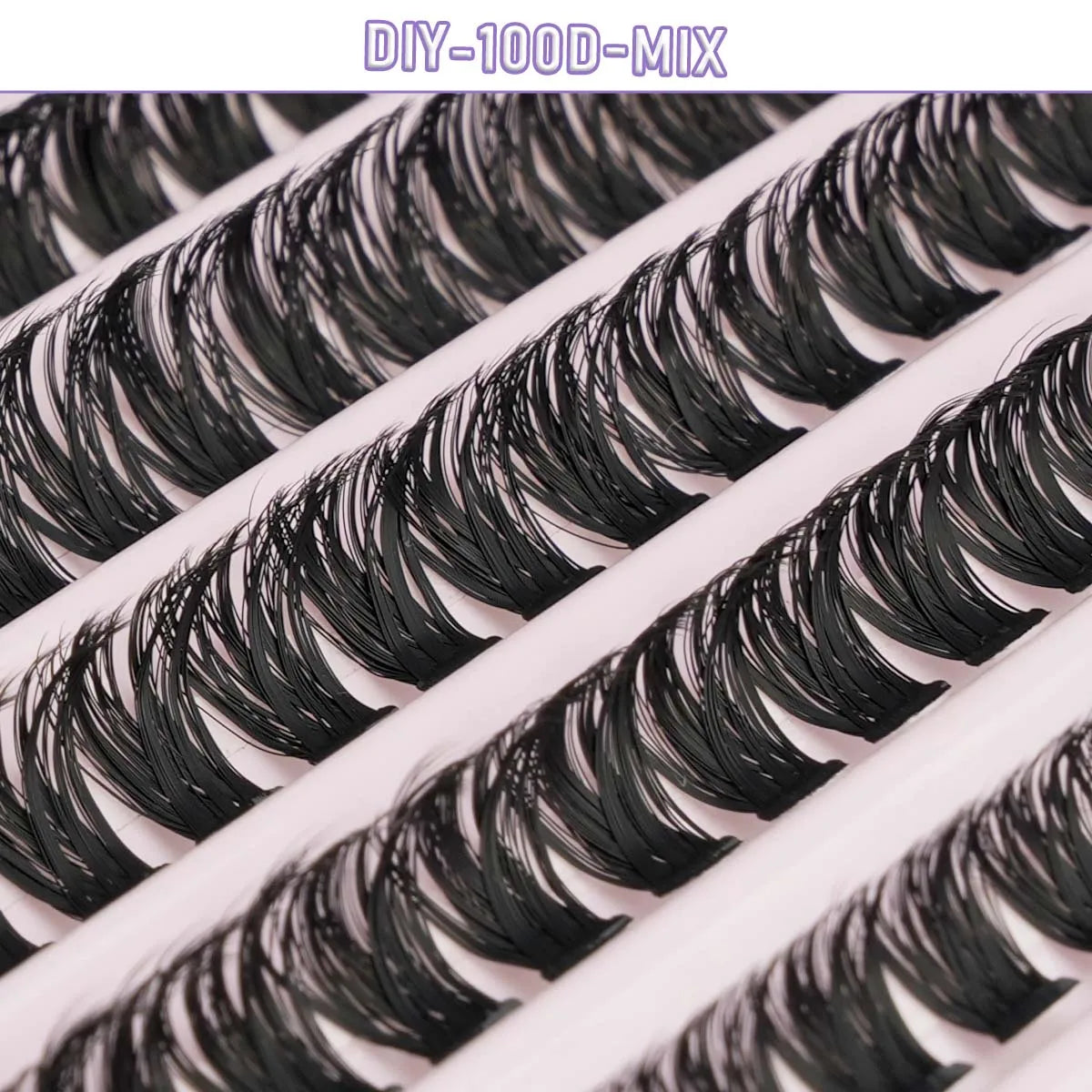Individual Lashes C/D Curl DIY False Eyelashes Makeup Lash Clusters Set Eyelash Extension Kit Lashes Bond and Seal Make Up Tool