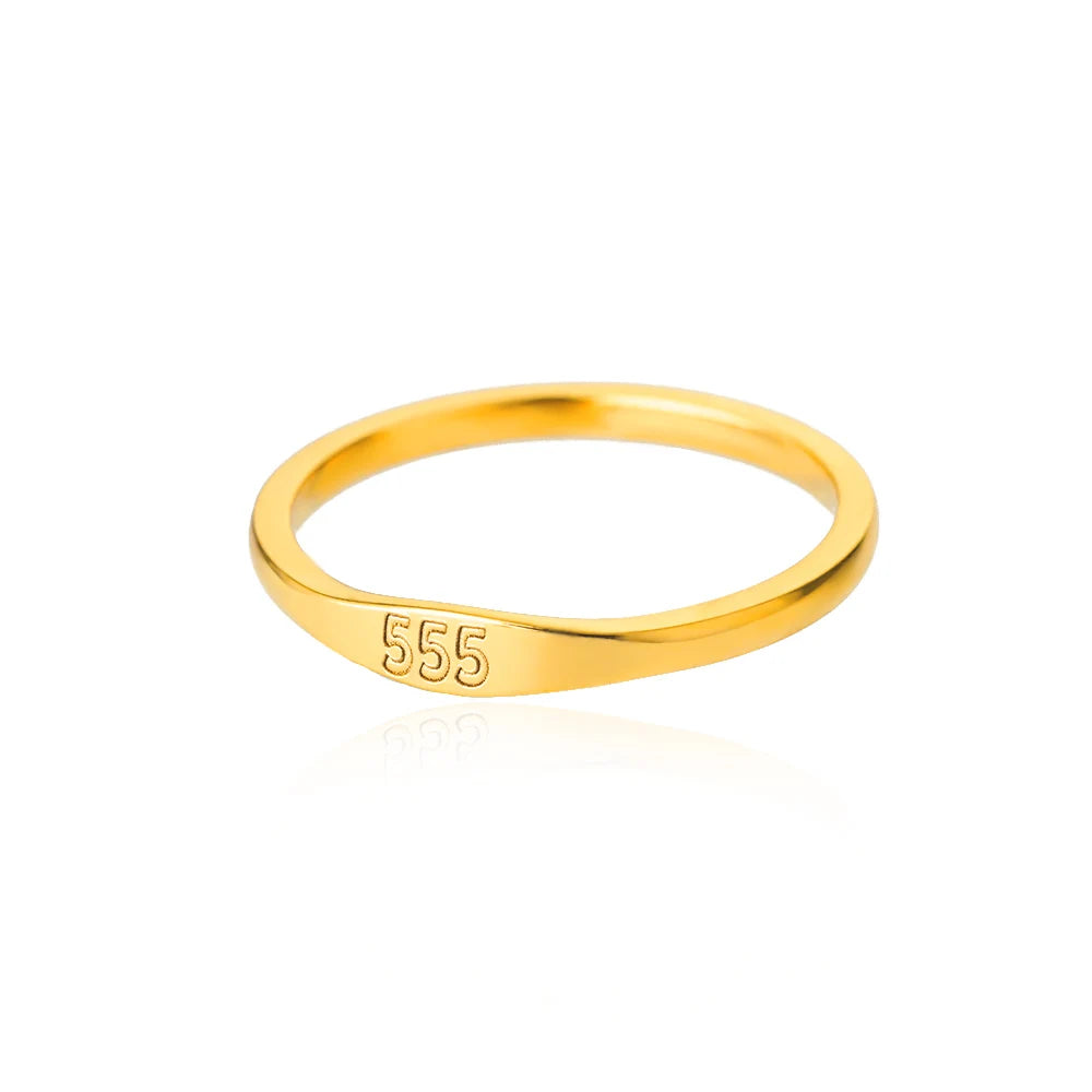 Lucky 11:11 Angel Number Rings for Women Stainless Steel Finger Ring Vintage Wedding Aesthetic Jewerly Gift anillos mujer