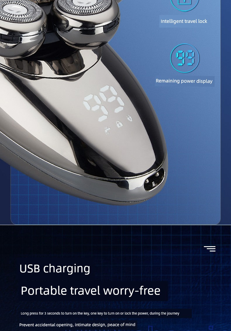 German Technology Seven Cutter Head Bald Head Handy Gadget Shaving Head Special Self-Scraping Shaving Hair Hair Clipper Electric Razor Male