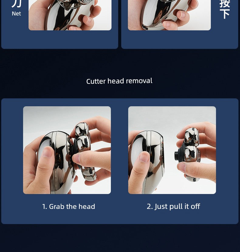 German Technology Seven Cutter Head Bald Head Handy Gadget Shaving Head Special Self-Scraping Shaving Hair Hair Clipper Electric Razor Male