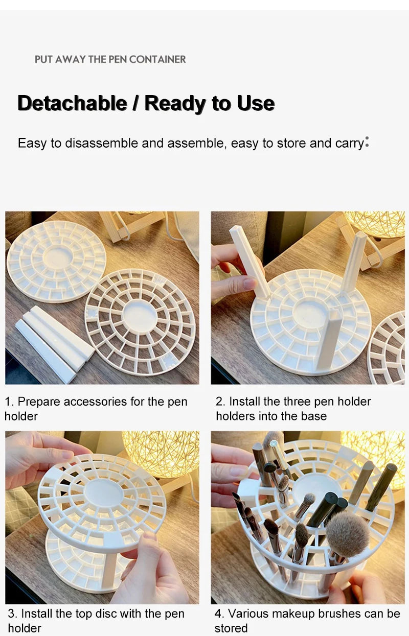 Lattices Cosmetic Multifunction Large-Capacity for Make-up Brush Storage Box Table Organizer Make Up Tools Pen Storage Holder