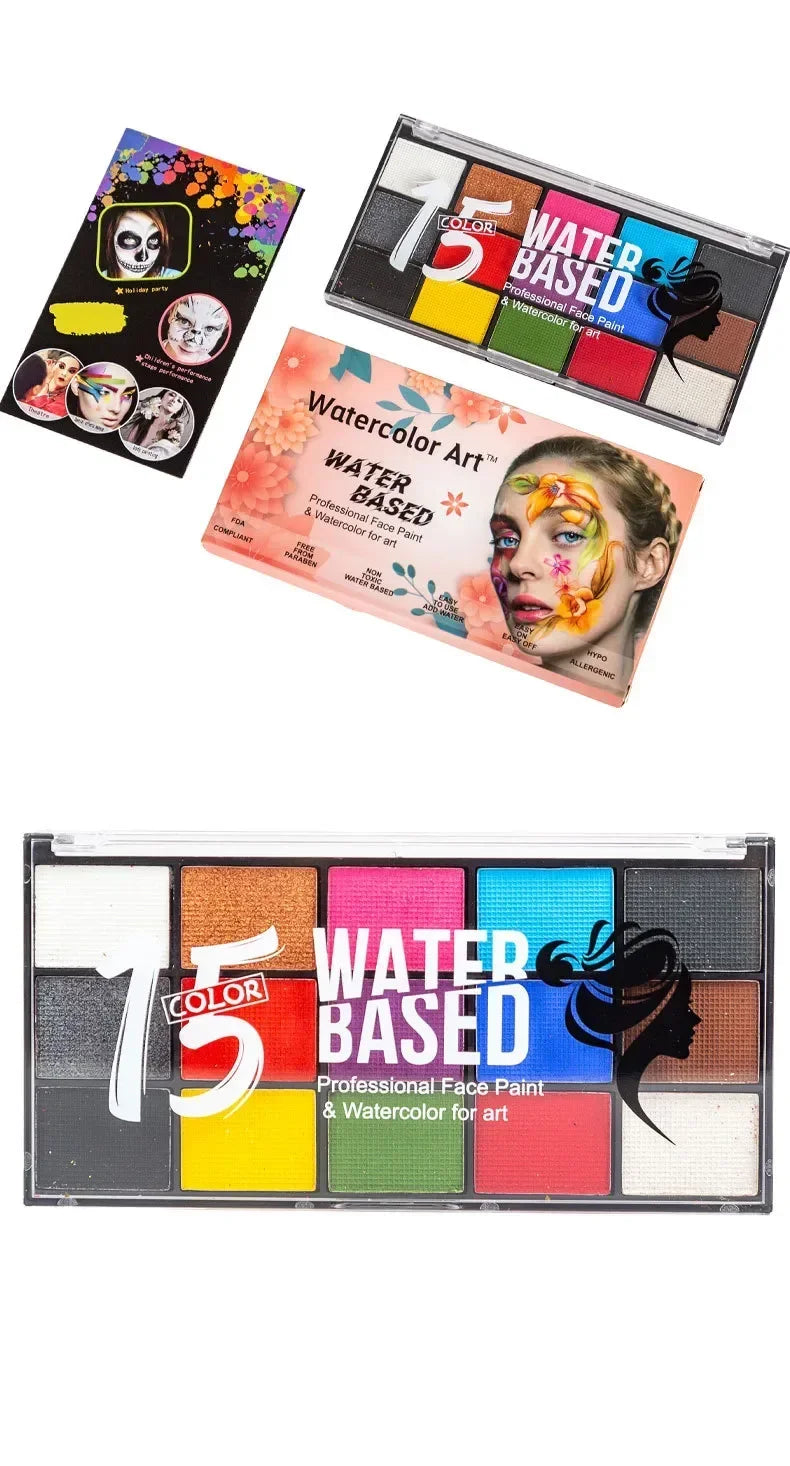 Face Body Painting Make Up Face Color Eye Shadow Easy To Clean Makeup Body Paint Festival Halloween Makeup Body Paint  Wholesale
