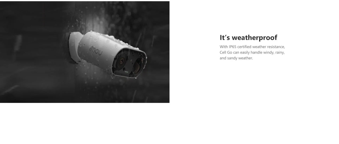 IMOU Cell Go with Solar panel Rechargeable Camera Wi-Fi Vlog feature Outdoor Surveillance Cameras PIR Human Detection IP65