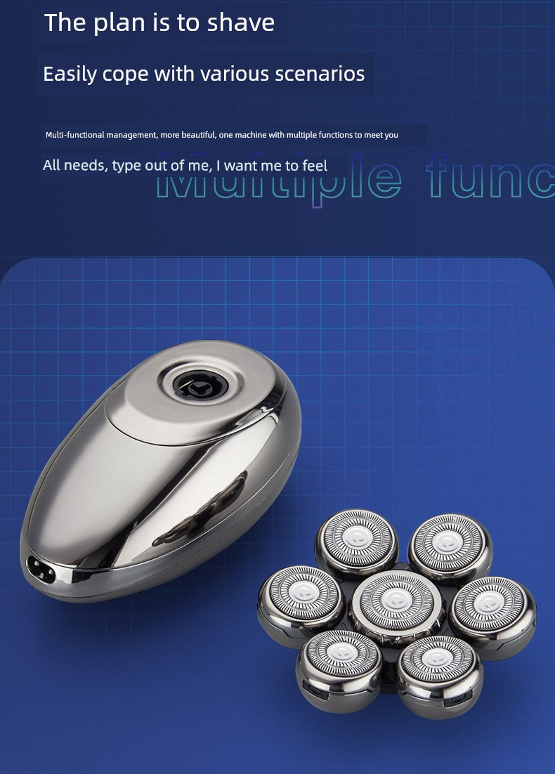 German Technology Seven Cutter Head Bald Head Handy Gadget Shaving Head Special Self-Scraping Shaving Hair Hair Clipper Electric Razor Male