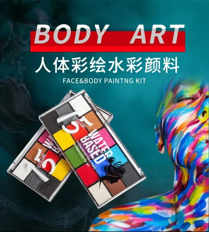 Face Body Painting Make Up Face Color Eye Shadow Easy To Clean Makeup Body Paint Festival Halloween Makeup Body Paint  Wholesale