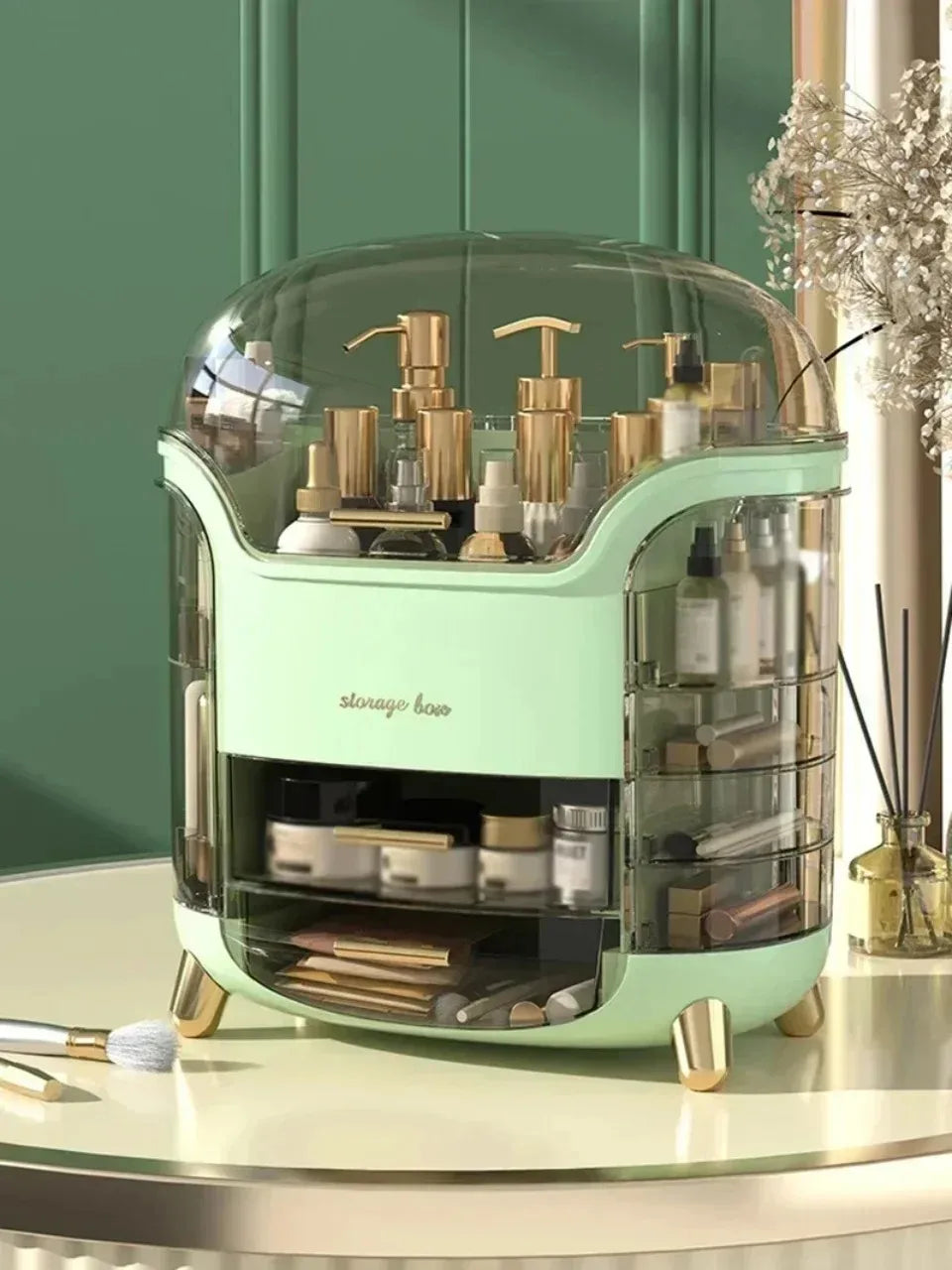 Cosmetic Storage Box Waterproof Jewelry Boxes Dust Proof Large Capacity Multifunctional Luxury Home Storage Make Up Organizer