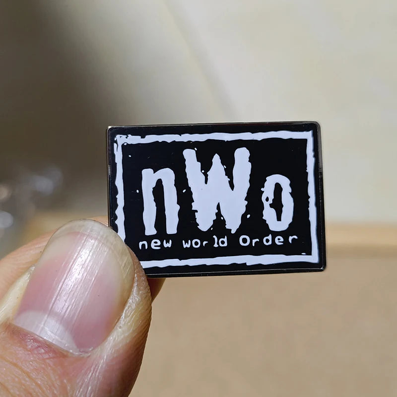 NWo New World Order Professional Wrestling Enamel Pin Anime Figures Brooches Bag Lapel Pin Badges on Backpack Decorative Jewelry