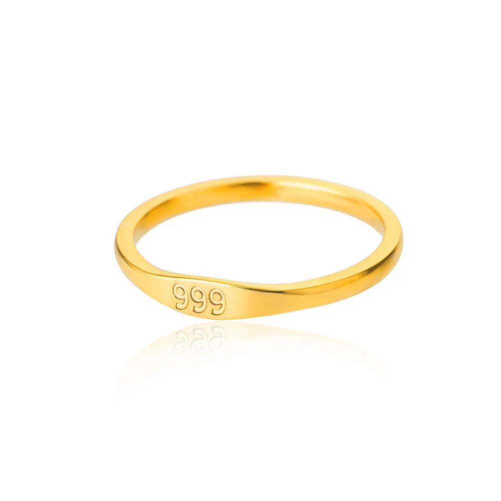 Lucky 11:11 Angel Number Rings for Women Stainless Steel Finger Ring Vintage Wedding Aesthetic Jewerly Gift anillos mujer