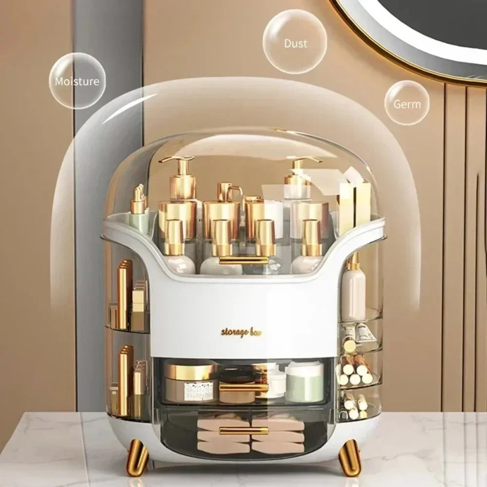 Cosmetic Storage Box Waterproof Jewelry Boxes Dust Proof Large Capacity Multifunctional Luxury Home Storage Make Up Organizer
