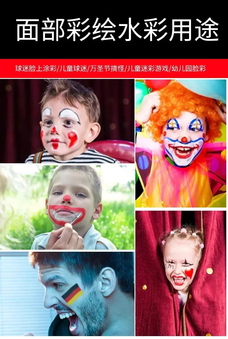 Face Body Painting Make Up Face Color Eye Shadow Easy To Clean Makeup Body Paint Festival Halloween Makeup Body Paint  Wholesale