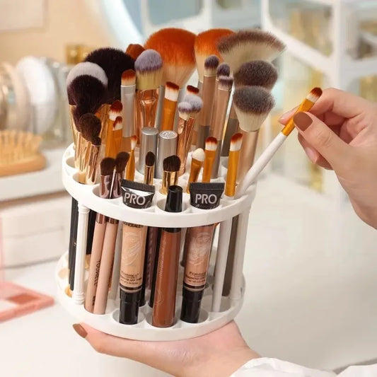 1PC Lattices Cosmetic Make-up Brush Storage Box Multifunction Large-Capacity Table Organizer Make Up Tools Pen Storage Holder
