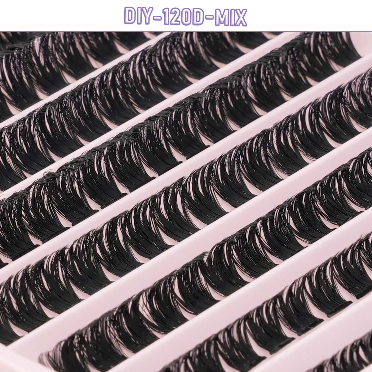 Individual Lashes C/D Curl DIY False Eyelashes Makeup Lash Clusters Set Eyelash Extension Kit Lashes Bond and Seal Make Up Tool