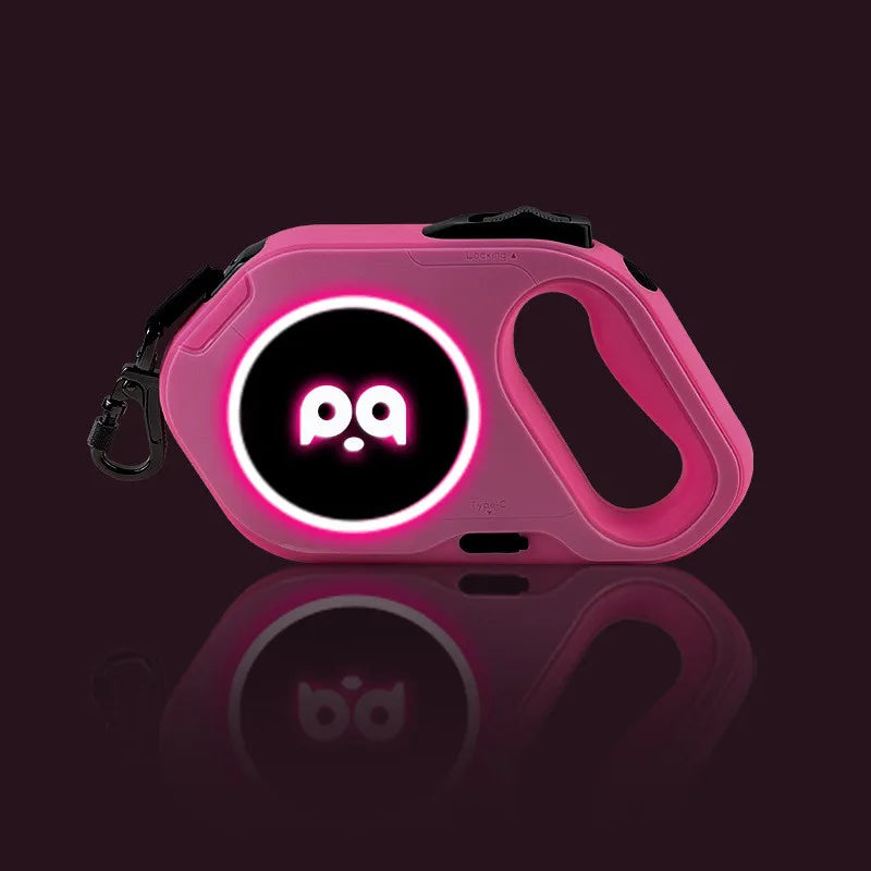 5M Automatic Retractable Dog Leash LED Luminous Leading Light Straps For Small Medium Dogs Puppy Pet Flexi Walking Running Lead
