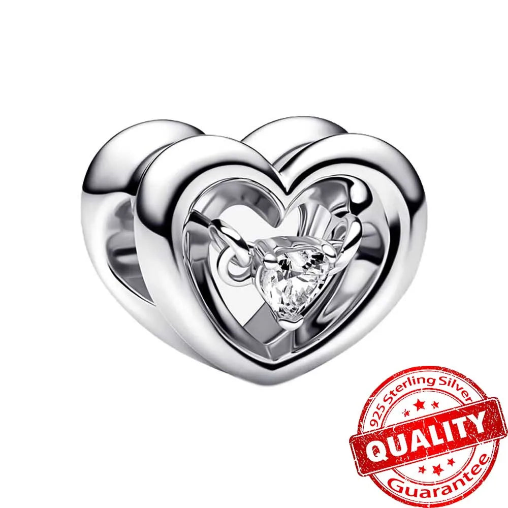 New Arrival 925 Sterling Silver Love You Mom Entwined Infinite Hearts Charm Fit Original Bracelet for Women Necklace DIY Jewelry