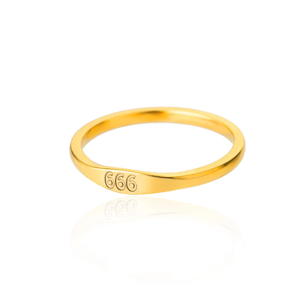 Lucky 11:11 Angel Number Rings for Women Stainless Steel Finger Ring Vintage Wedding Aesthetic Jewerly Gift anillos mujer