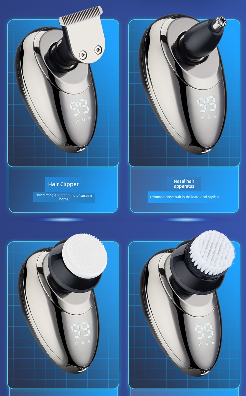 German Technology Seven Cutter Head Bald Head Handy Gadget Shaving Head Special Self-Scraping Shaving Hair Hair Clipper Electric Razor Male