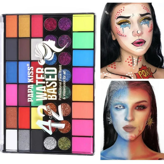 Face Body Painting Make Up Face Color Eye Shadow Easy To Clean Makeup Body Paint Festival Halloween Makeup Body Paint  Wholesale