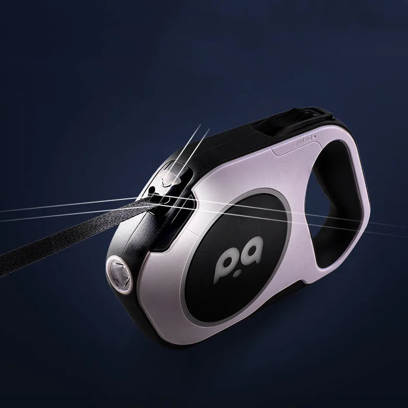 5M Automatic Retractable Dog Leash LED Luminous Leading Light Straps For Small Medium Dogs Puppy Pet Flexi Walking Running Lead