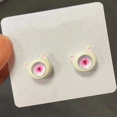 2023 Cosplay Anime Earring For Women Red Single Eye Monster Piercing Halloween Ear Stud Female Funny Goth Ear Accessories Gift