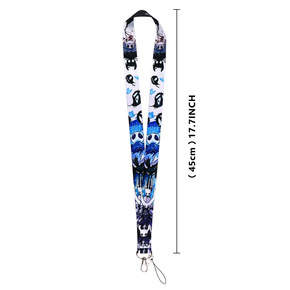 Hollow Knight Animated Lanyards Cartoon Badge Holder ID Credit Card Pass Hang Rope Keychain For Keys Anime Accessories Gifts