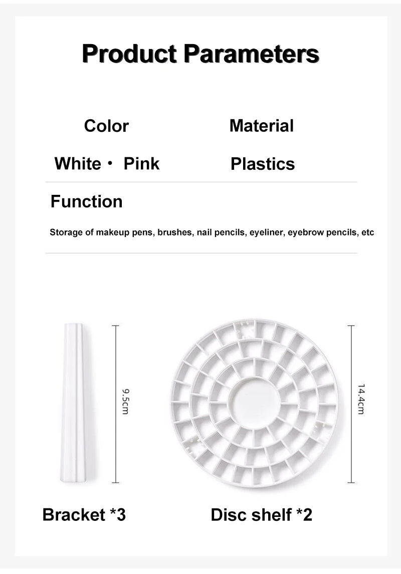 Lattices Cosmetic Multifunction Large-Capacity for Make-up Brush Storage Box Table Organizer Make Up Tools Pen Storage Holder
