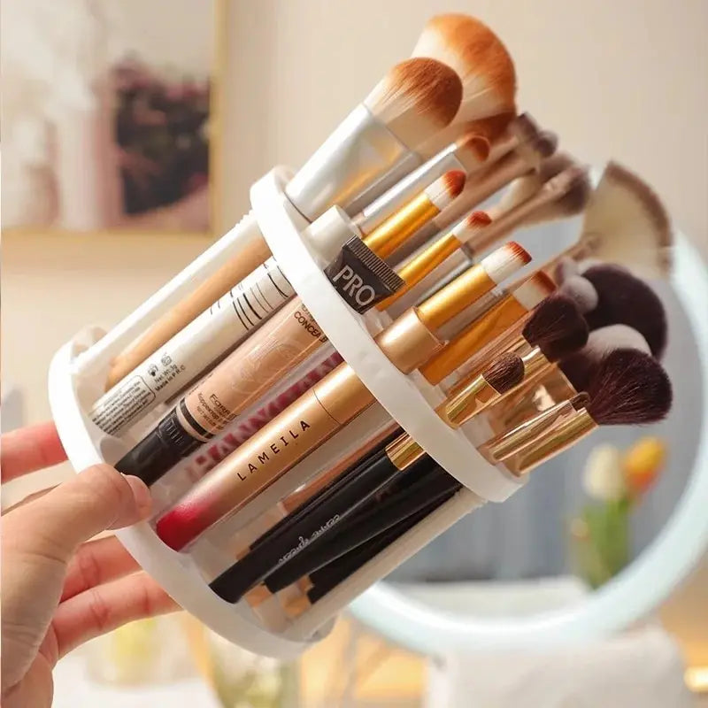1PC Lattices Cosmetic Make-up Brush Storage Box Multifunction Large-Capacity Table Organizer Make Up Tools Pen Storage Holder