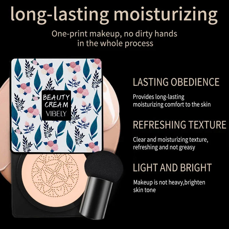 Mushroom Head Air Cushion Cc Cream Foundation Waterproof Facial Cosmetics Bright Make-up Women's Base Makeup Korean New