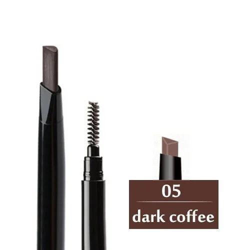 5 Color Double Ended Eyebrow Pencil Waterproof Make Up Long Lasting No Blooming Rotatable Triangle Eye Brow Tattoo Pen Makeup