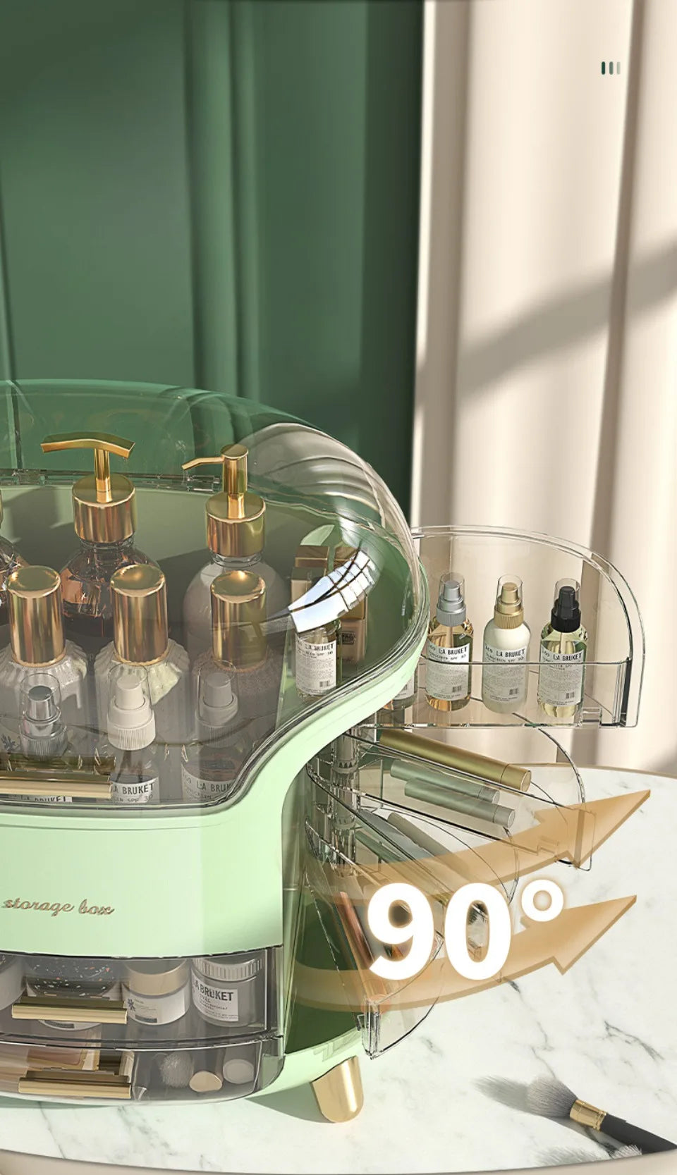 Cosmetic Storage Box Waterproof Jewelry Boxes Dust Proof Large Capacity Multifunctional Luxury Home Storage Make Up Organizer