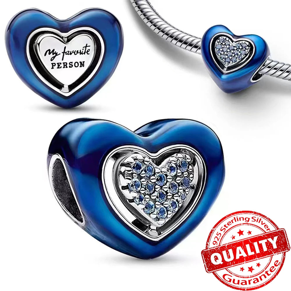 New Arrival 925 Sterling Silver Love You Mom Entwined Infinite Hearts Charm Fit Original Bracelet for Women Necklace DIY Jewelry
