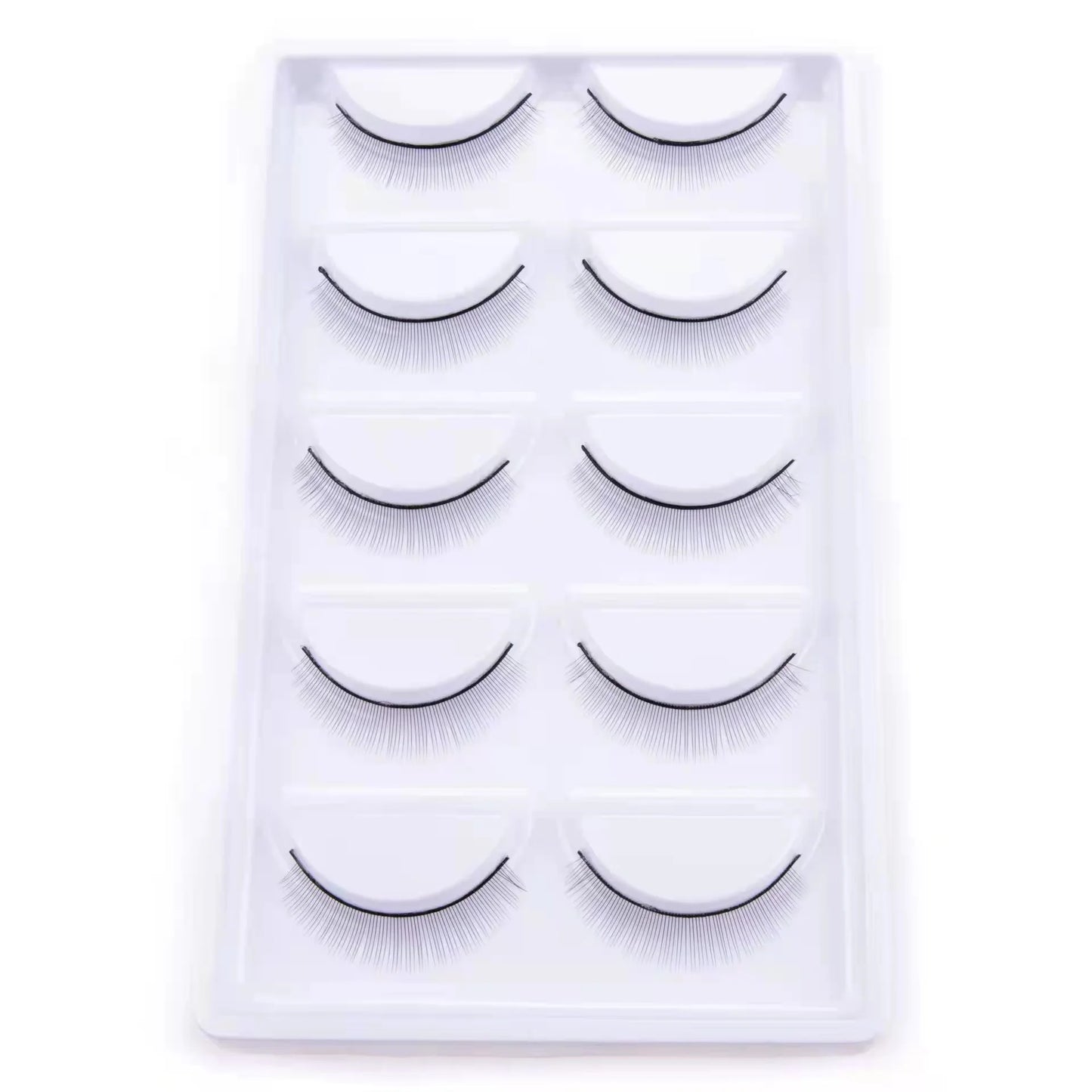 Manga Lashes 5/3Pairs Natural False Eyelashes Full Strip Clear Band Wispy Mink Lashes cosplay Daily Dating Korean Make Up Tools