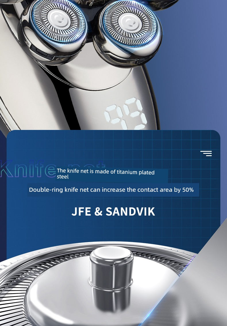 German Technology Seven Cutter Head Bald Head Handy Gadget Shaving Head Special Self-Scraping Shaving Hair Hair Clipper Electric Razor Male