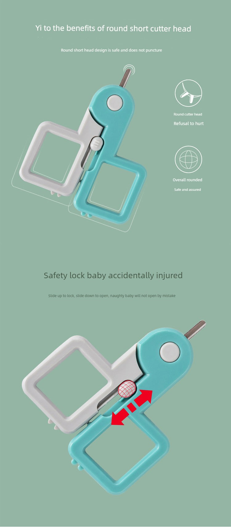 Newborn Anti-Pinch Dedicated Baby and Infant Nail Scissors