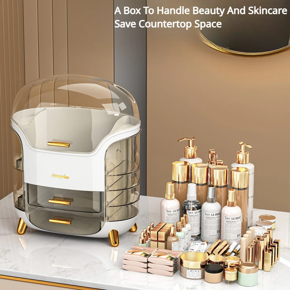 Cosmetic Storage Box Waterproof Jewelry Boxes Dust Proof Large Capacity Multifunctional Luxury Home Storage Make Up Organizer