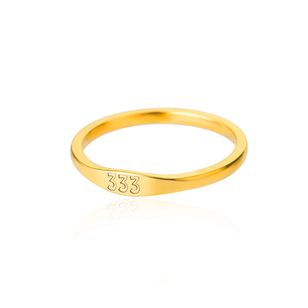Lucky 11:11 Angel Number Rings for Women Stainless Steel Finger Ring Vintage Wedding Aesthetic Jewerly Gift anillos mujer