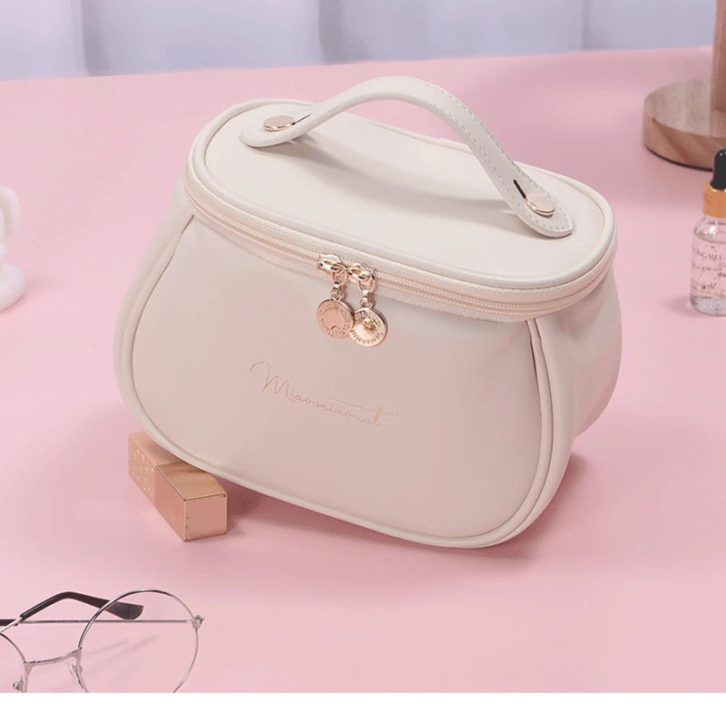 Cute PU Makeup Bag For Women Toiletries Organizer Waterproof Travel Make Up  Pouch Female Large Capacity Portable Cosmetic Case