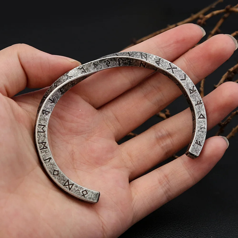 Fashion Vintage Mobius Bracelet For Men Women Stainless Steel Viking Rune Twist Cuff Bangles Jewelry Gifts Wholesale Adjustable